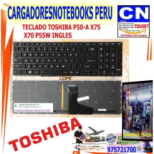 TECLADO TOSHIBA P50-A X75  X70 P55W INGLES