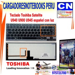 Teclado Toshiba Satelite  U940 U900 U945 español con luz